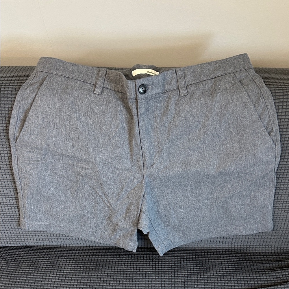 Stylish Gray Men's Flat Front Shorts